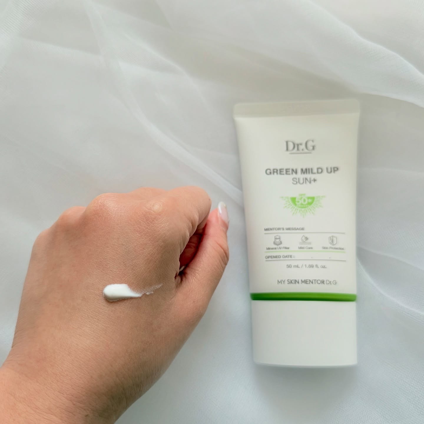 グリーンマイルドアップサンプラス/Dr.G/日焼け止めクリームを使ったクチコミ（2枚目）