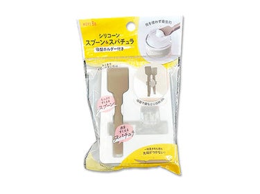 シリコーン スプーン&スパチュラ 吸盤ホルダー付き DAISO