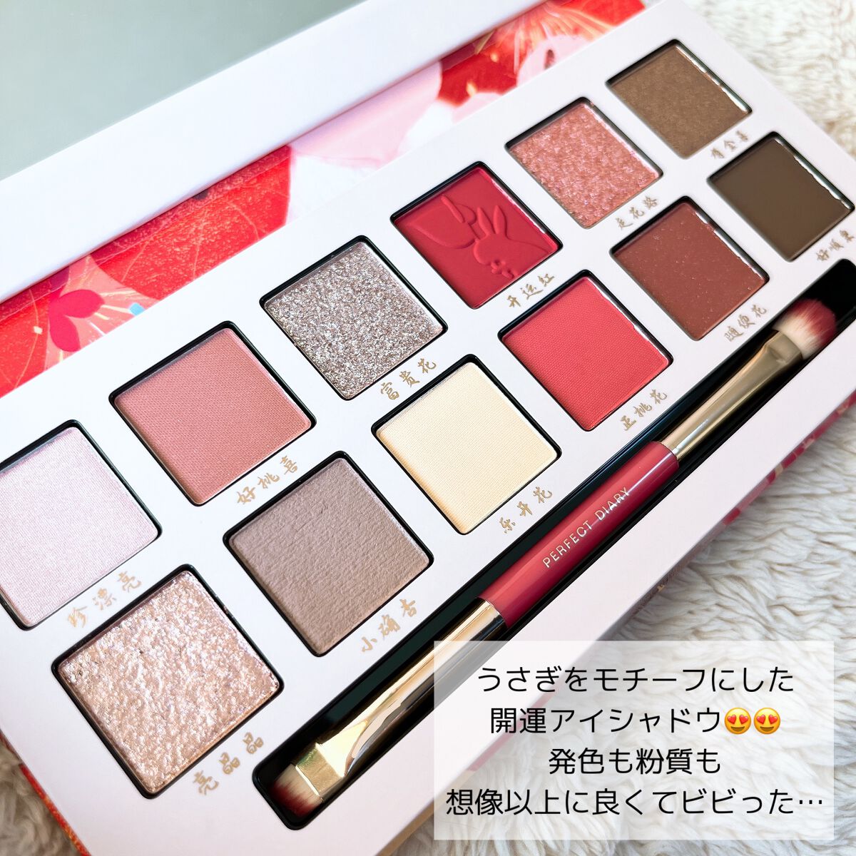 エクスプローラ12色 動物アイシャドウパレット/PERFECT DIARY/アイシャドウパレットを使ったクチコミ(3枚目)