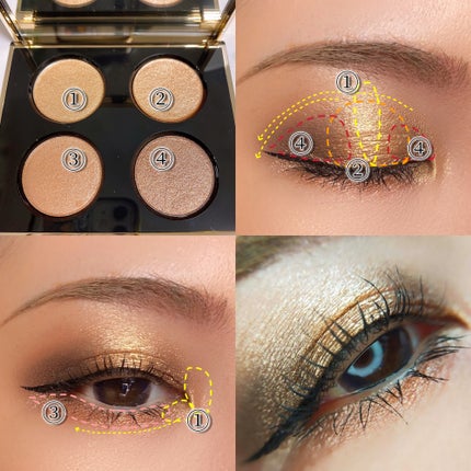 ムーンストラック リュクス アイシャドウ クォード/BOBBI BROWN/アイシャドウパレットを使ったクチコミ(4枚目)