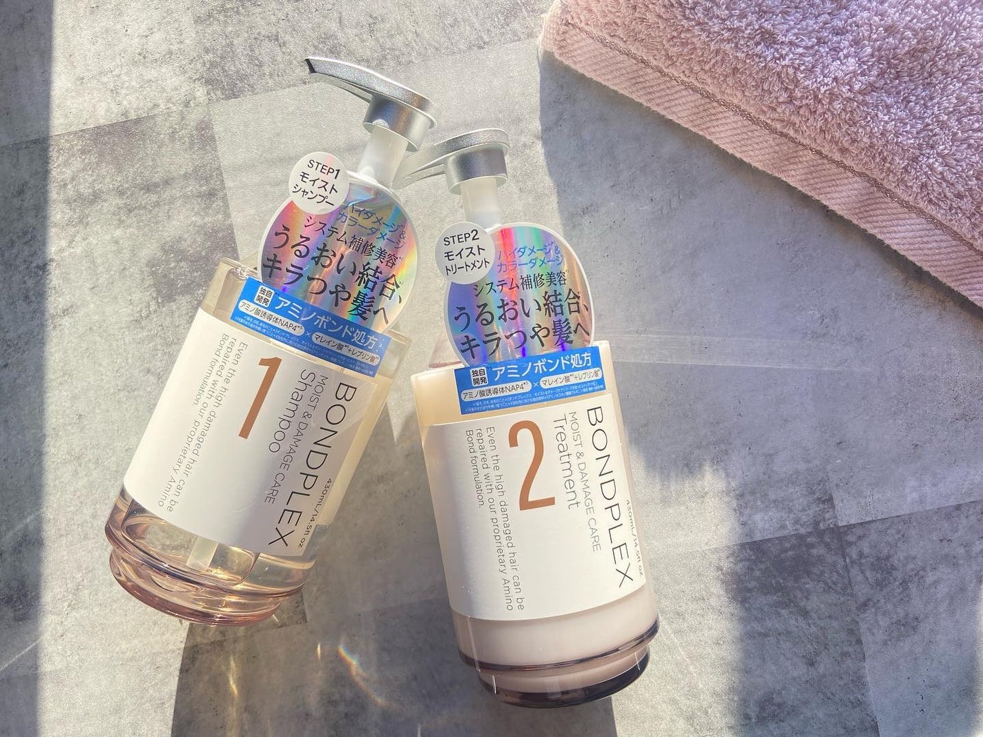 あーちゃん💐フォロバ100です on LIPS 「.ボンドプレックスモイスト&ダメージケアシャンプー&トリートメ..」(1枚目)