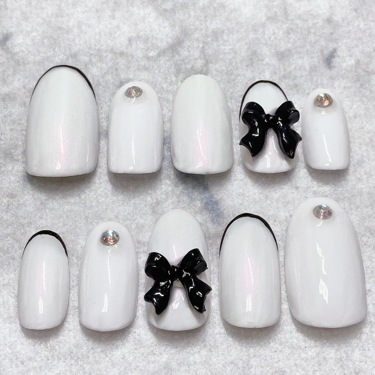 ARKEY TOKYO BIG LOVE たぁさんプロデュースパールカラーのクチコミ「ネイルチップ💅

@taa20203 さんプロデュースのパールジェル使用♡
@arkeytok.....」（1枚目）