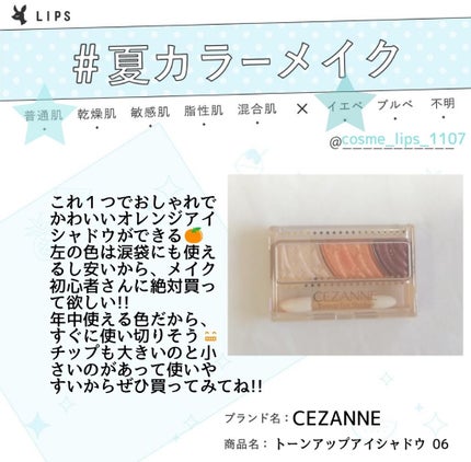 トーンアップアイシャドウ/CEZANNE/アイシャドウパレットを使ったクチコミ(1枚目)