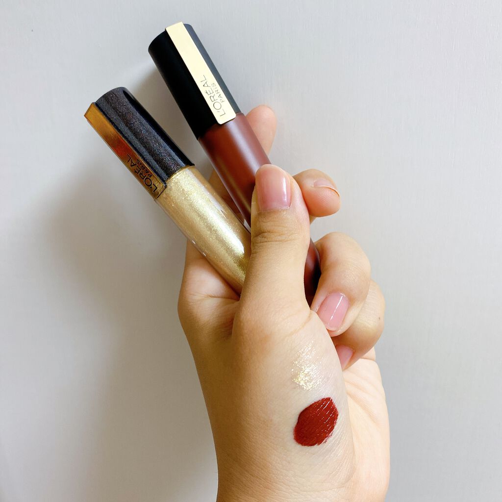 ルージュシグネチャー /ロレアル パリ/リップグロスを使ったクチコミ（3枚目）