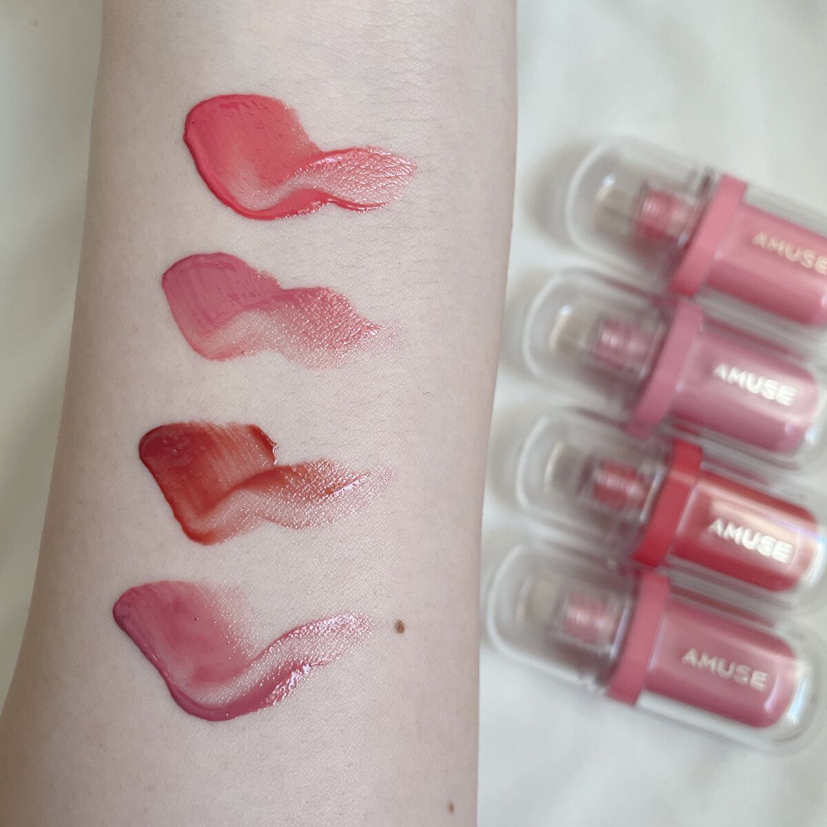 ジェルフィットティント 02 ヘルシーサーモン/AMUSE/リップティントを使ったクチコミ（3枚目）