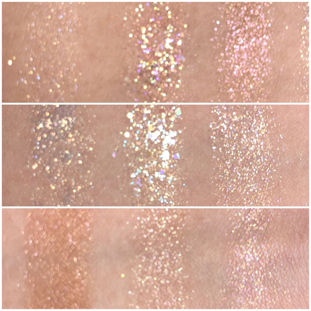 グリッターペディアアイパレット/unleashia/アイシャドウパレットを使ったクチコミ（3枚目）