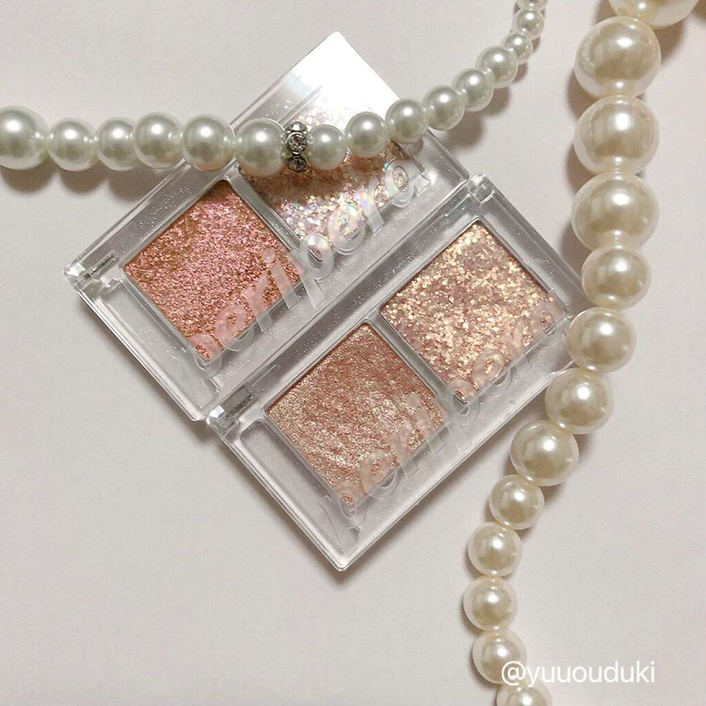  デュオ ポケット グリッター シャドウ/PERIPERA/アイシャドウパレットを使ったクチコミ（3枚目）
