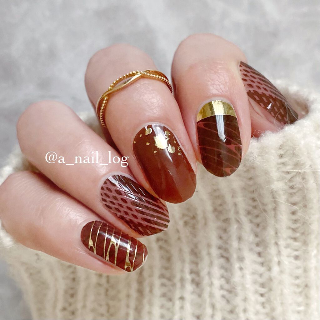 ジェルネイルシール/DAISO/ネイルシールを使ったクチコミ（3枚目）