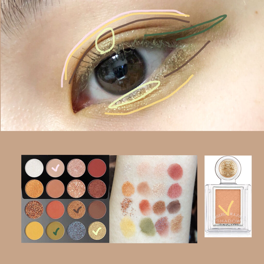 ロングカラフルマスカラ C04 インクグリーン/CHIOTURE/マスカラを使ったクチコミ（2枚目）