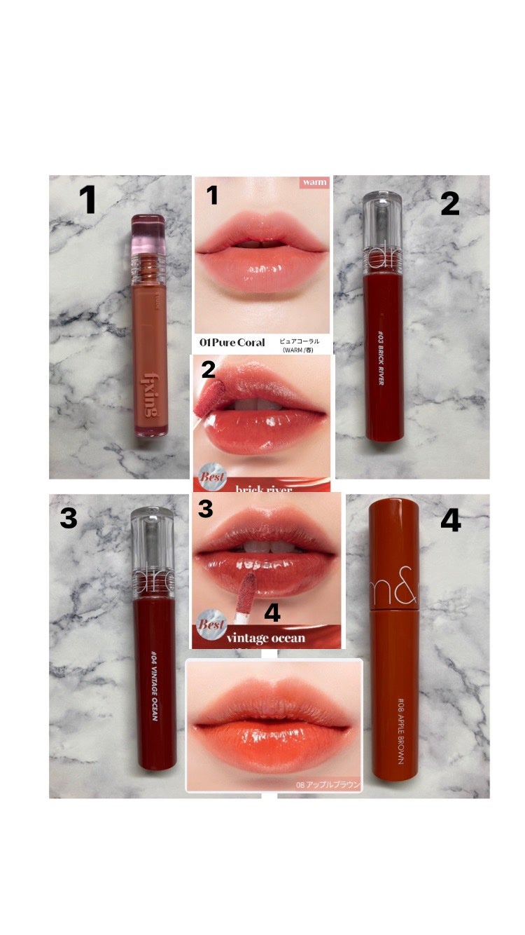 ジューシーラスティングティント/rom&nd/リップティントを使ったクチコミ(4枚目)