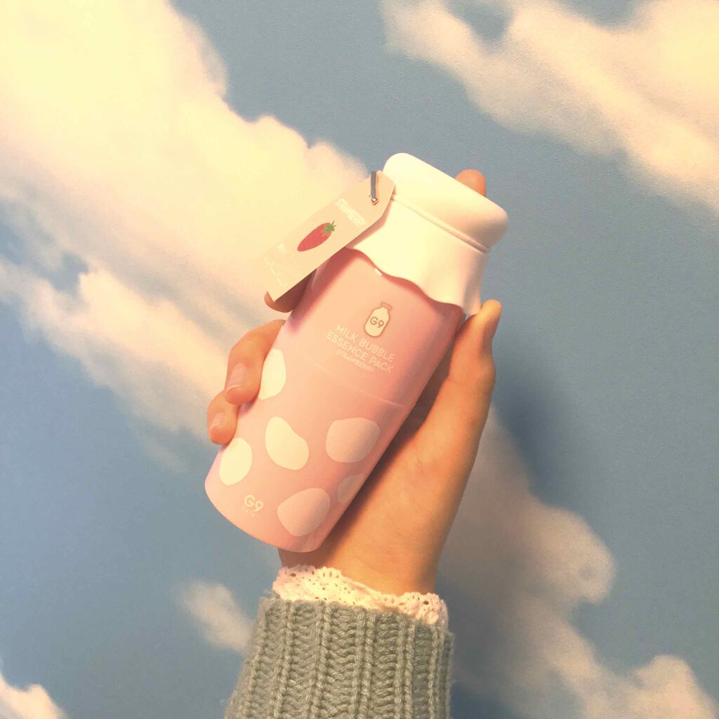 MILK BUBBLE ESSENCE PACK ＃STRAWBERRY/G9SKIN/美容液を使ったクチコミ（1枚目）