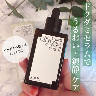 葉っぱが入ったセラムです🌿✨
ーーーーーーーーーーーーーーーーーーーー
HOUTTUYNIA CORDATA SERUM 
(ドクダミセラム)
容量：80ml  販売価格：2.900円（税込）
ーーーー