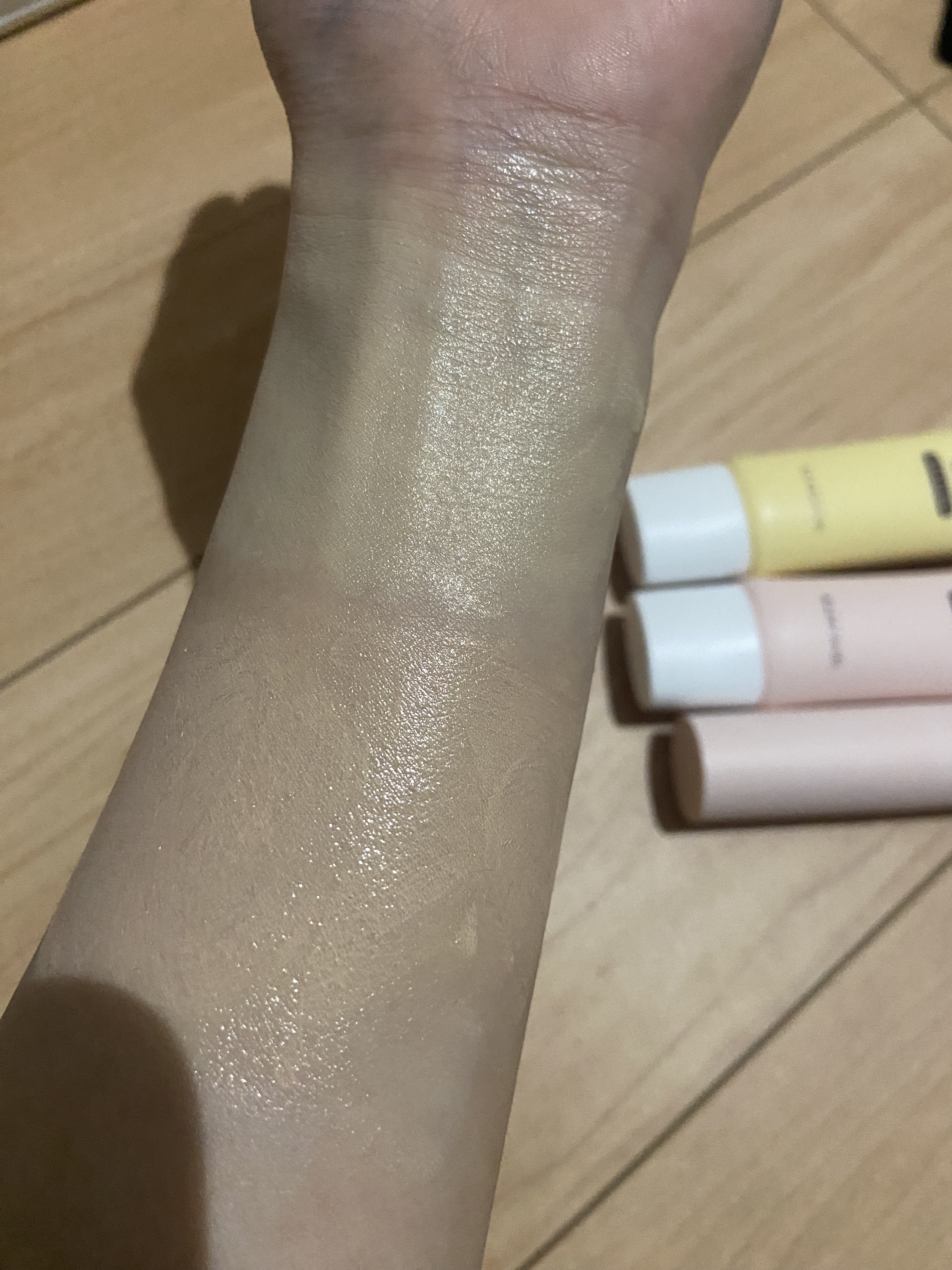 UVカバーベース 02オレンジ/Kirei&co./日焼け止めクリームを使ったクチコミ（3枚目）