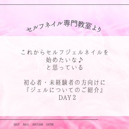 selfnail_advisor SATOE on LIPS 「フォローしてね♡初心者・未経験者の方向けに『ジェルについてのご..」(2枚目)