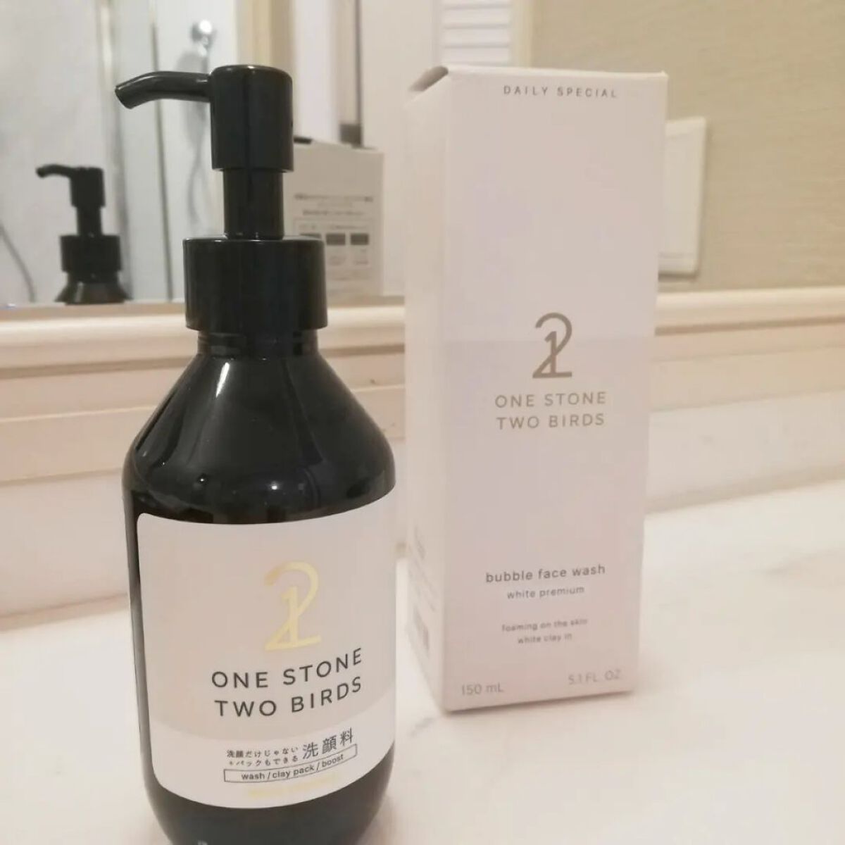 洗顔だけじゃない＋パックもできる洗顔料 ホワイトプレミアム/ONE STONE TWO BIRDS/その他洗顔料を使ったクチコミ（1枚目）