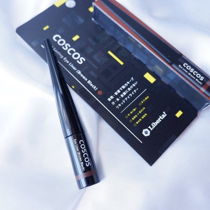 ロングラスティングアイライナー ブラウンブラック/COSCOS/リキッドアイライナーを使ったクチコミ(2枚目)