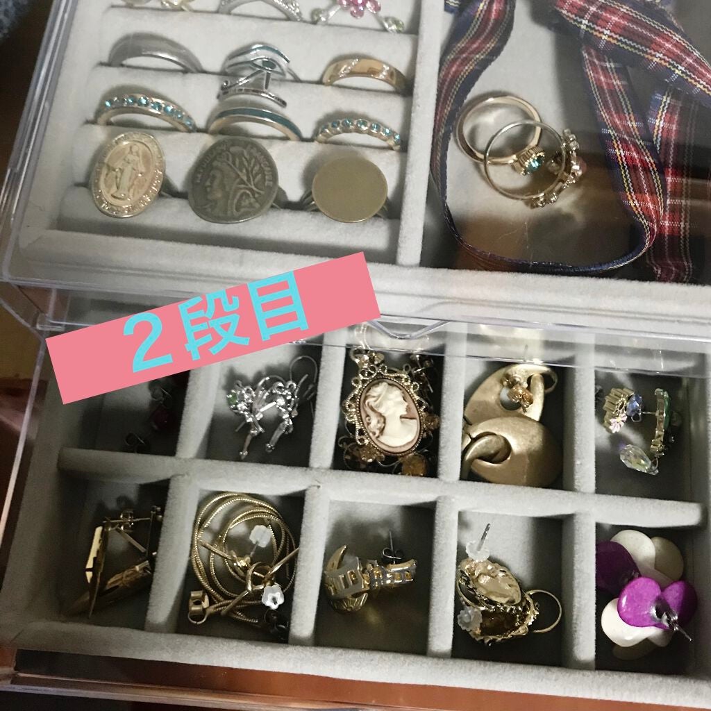 3段式クリアーケース/DAISO/その他化粧小物を使ったクチコミ(2枚目)