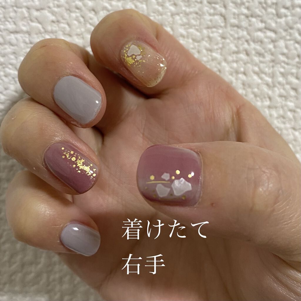 セミキュアジェルネイル（ハンド） ND-004-J  N Nadeshiko (My Wishes collection)/ohora/ネイルシールを使ったクチコミ（3枚目）