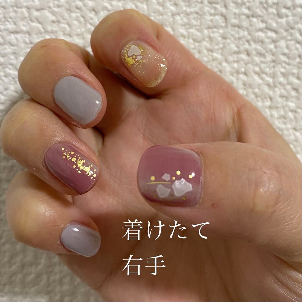 セミキュアジェルネイル(ハンド)/ohora/ネイルシールを使ったクチコミ(3枚目)