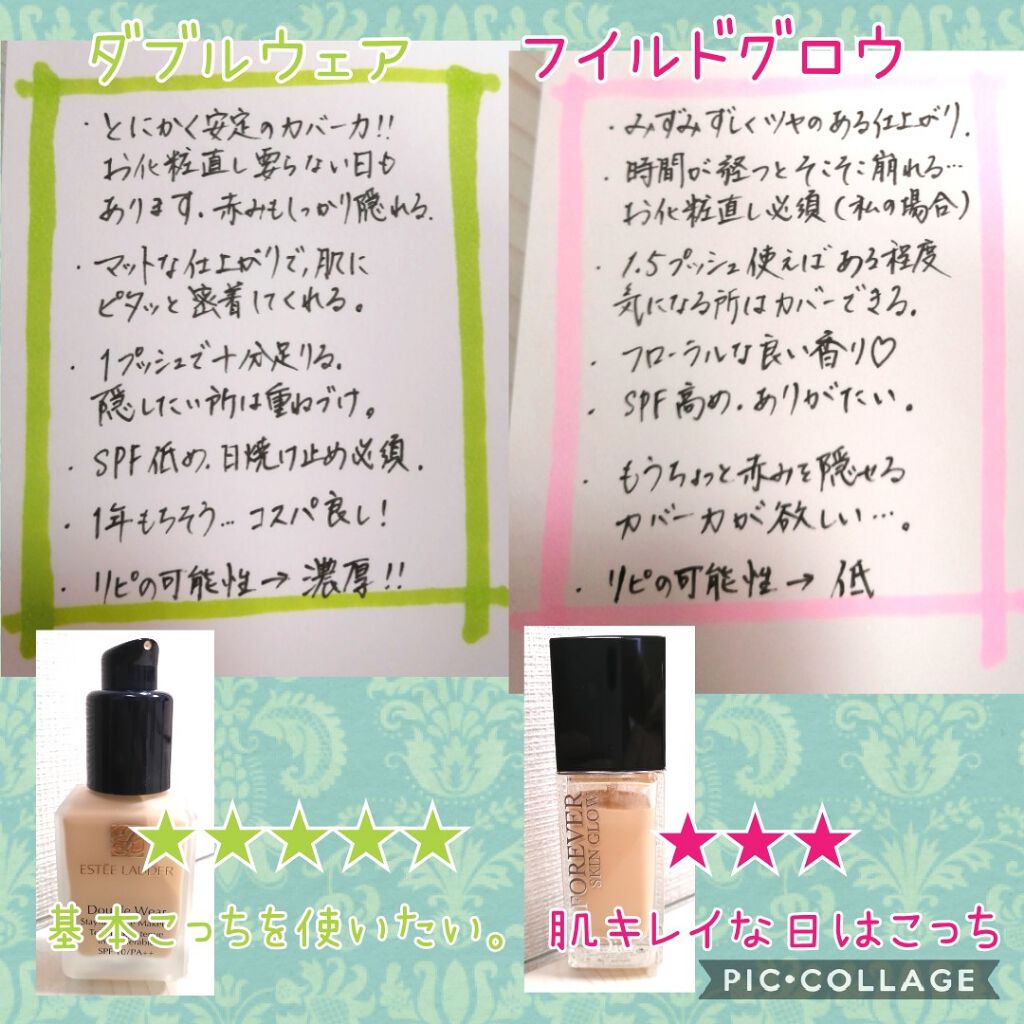 ダブル ウェア ステイ イン プレイス メークアップ /ESTEE LAUDER/リキッドファンデーションを使ったクチコミ(4枚目)