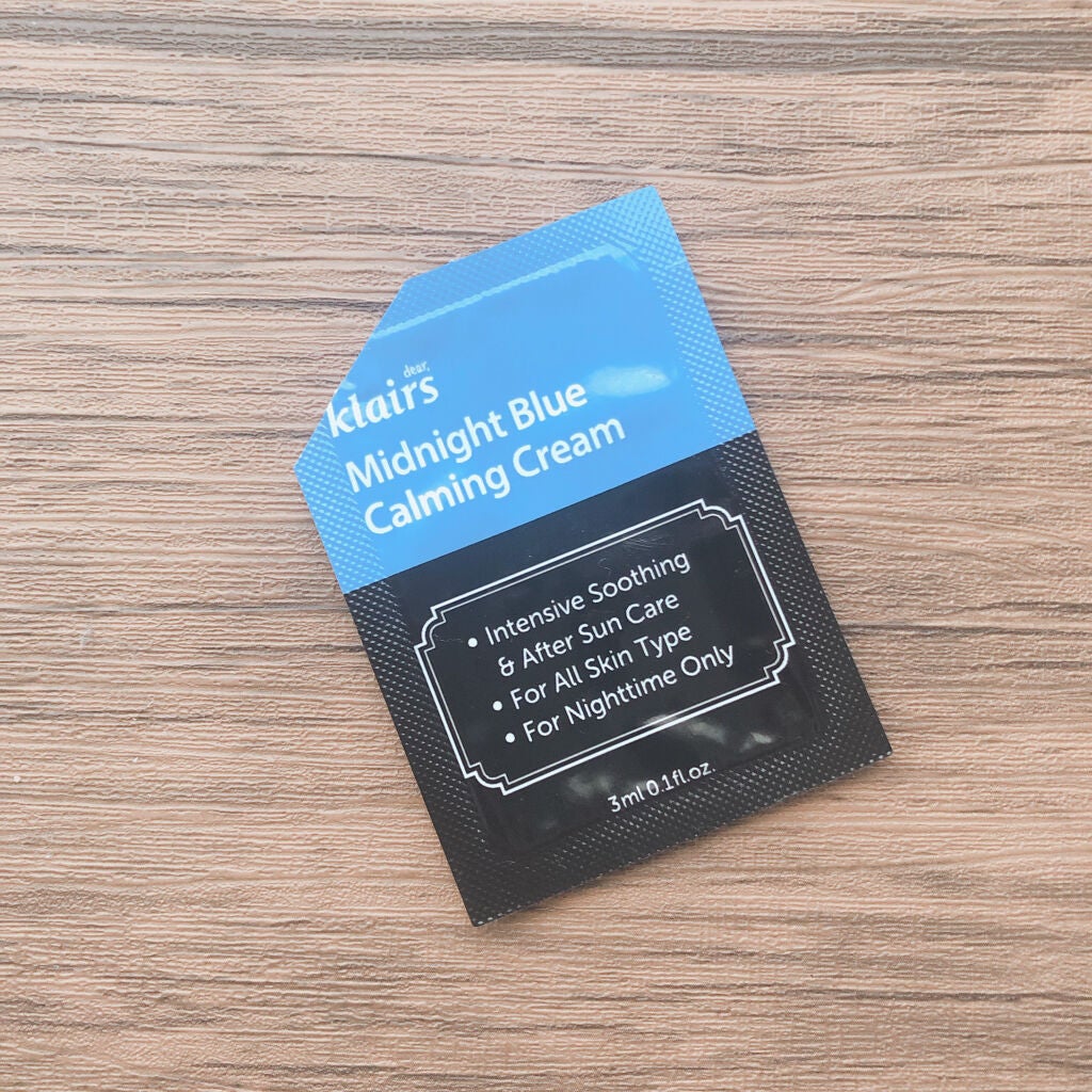 ミッドナイトブルーカーミングクリーム/Klairs/フェイスクリームを使ったクチコミ(1枚目)