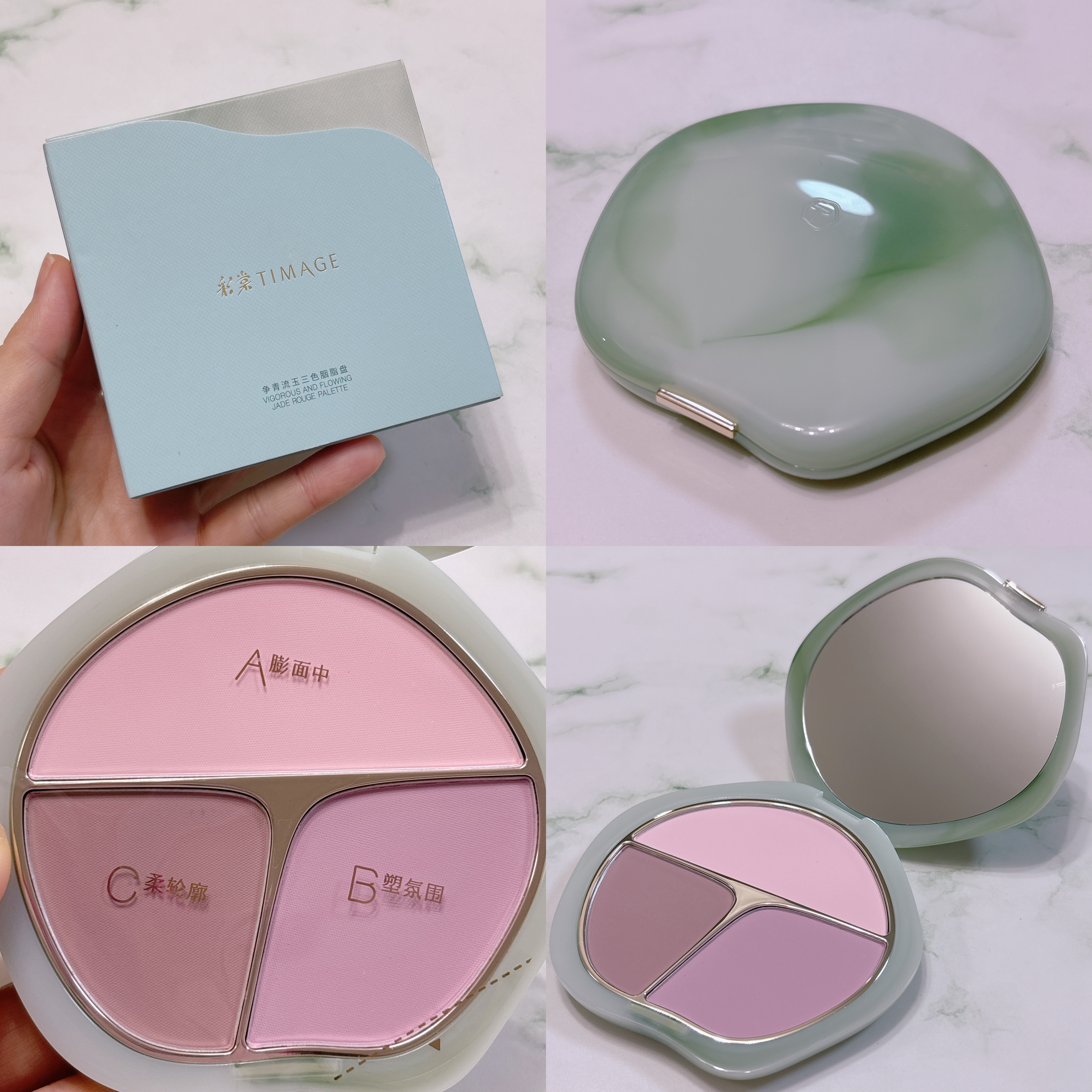 TIMAGE  3色チークパレット/TIMAGE/パウダーチークを使ったクチコミ（2枚目）