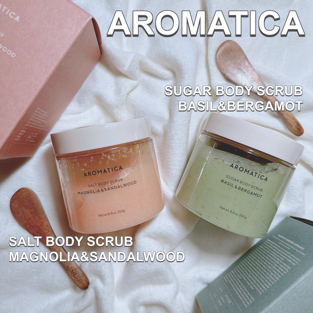 AROMATICAのボディスクラブ SALT BODY SCRUB MAGNOLIA&SANDALWOOD他、2