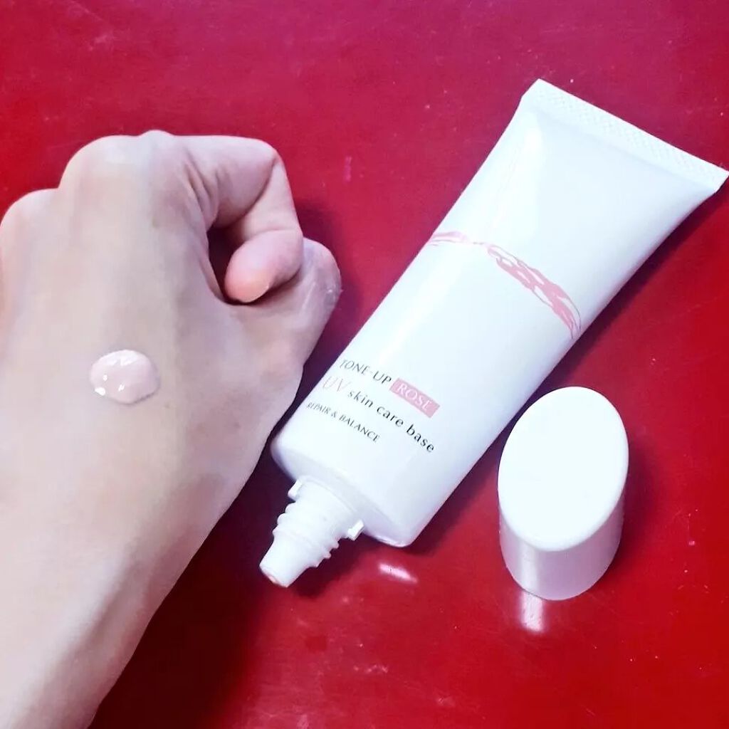 リペア＆バランス スキンケアUVベース＜トーンアップローズ＞/Repair&Balance/日焼け止めクリームを使ったクチコミ（2枚目）