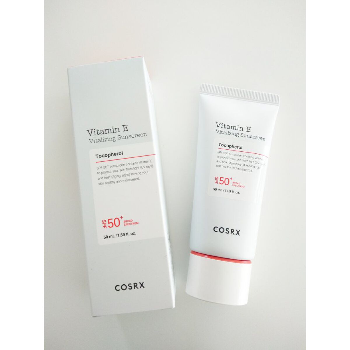 ビタミンEバイタライジングUVクリーム　SFP50＋/COSRX/日焼け止めクリームを使ったクチコミ（1枚目）