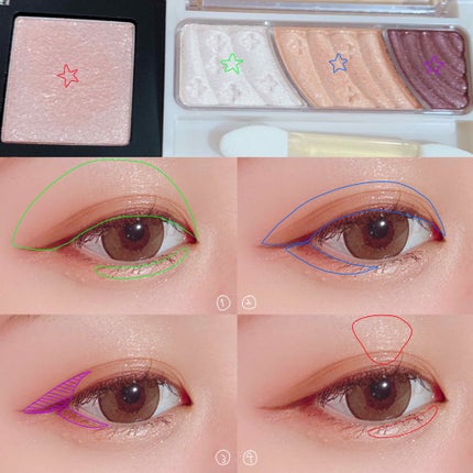 トーンアップアイシャドウ/CEZANNE/アイシャドウパレットを使ったクチコミ(2枚目)