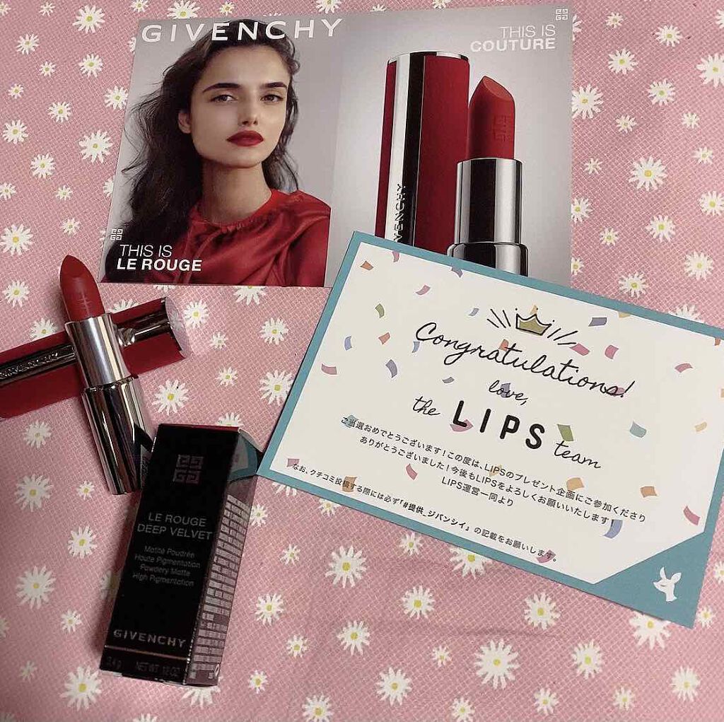 ルージュ・ジバンシイ・ベルベット/GIVENCHY/口紅を使ったクチコミ(1枚目)