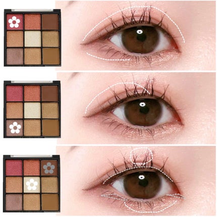 UR GLAM BLOOMING EYE COLOR PALETTE/U R GLAM/アイシャドウパレットを使ったクチコミ(2枚目)