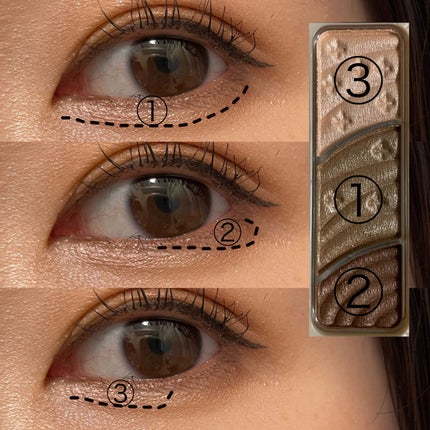 トーンアップアイシャドウ/CEZANNE/アイシャドウパレットを使ったクチコミ(4枚目)