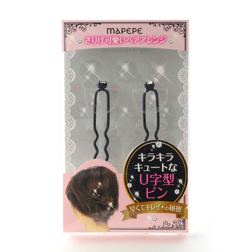 マペペ ストーン付き ヘアアレンジピン 2P