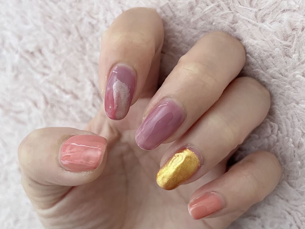 ジェルネイル（ライト対応）/セリア/ジェルネイルを使ったクチコミ（1枚目）