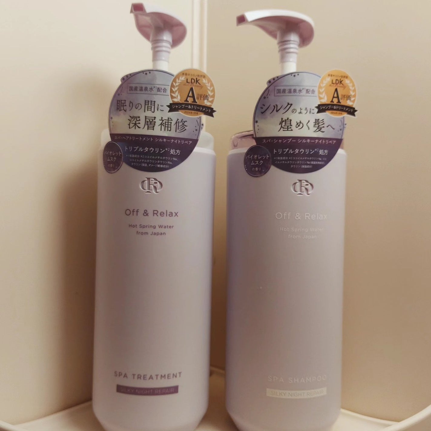 OR スパ・シャンプー/ヘアトリートメント シルキーナイトリペア/Off&Relax/市販シャンプーを使ったクチコミ(1枚目)