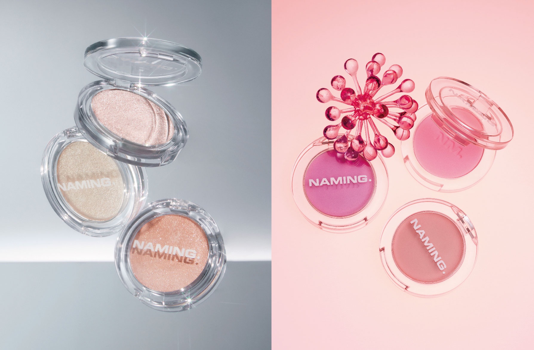 NAMING.のハイライトとチークの新色めっちゃかわいい🥺💓