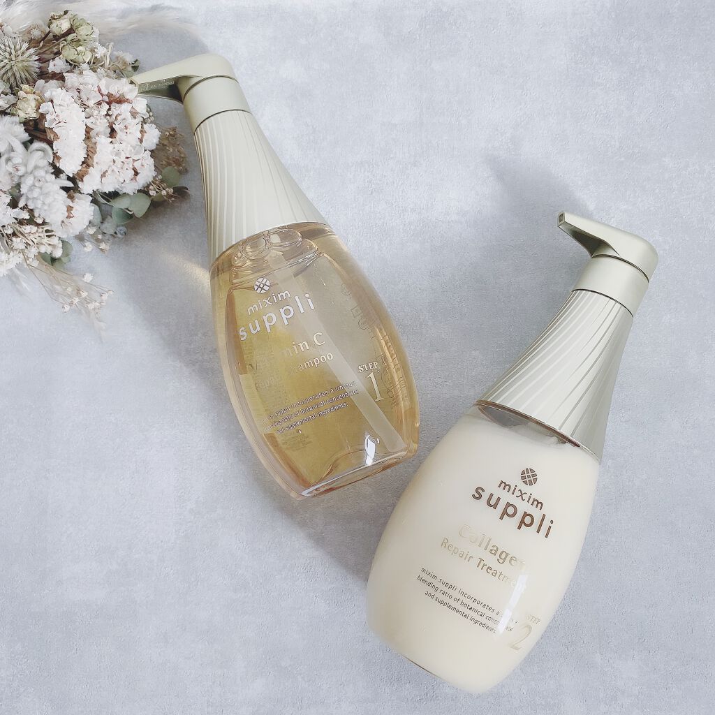 ビタミン リペアシャンプー／コラーゲン リペアヘアトリートメント/mixim suppli/市販シャンプーを使ったクチコミ（2枚目）