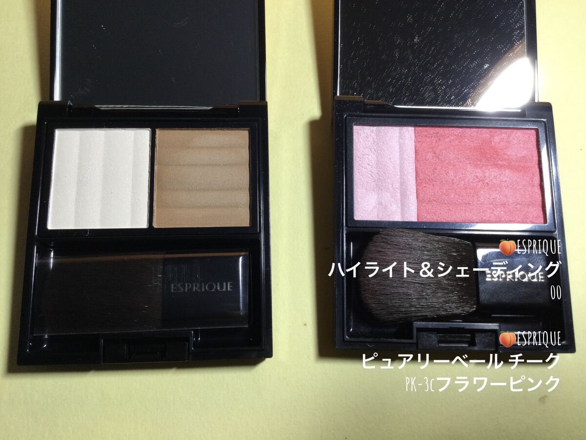 ピュアリーベール チーク PK-3c フラワーピンク/ESPRIQUE/パウダーチークを使ったクチコミ（3枚目）