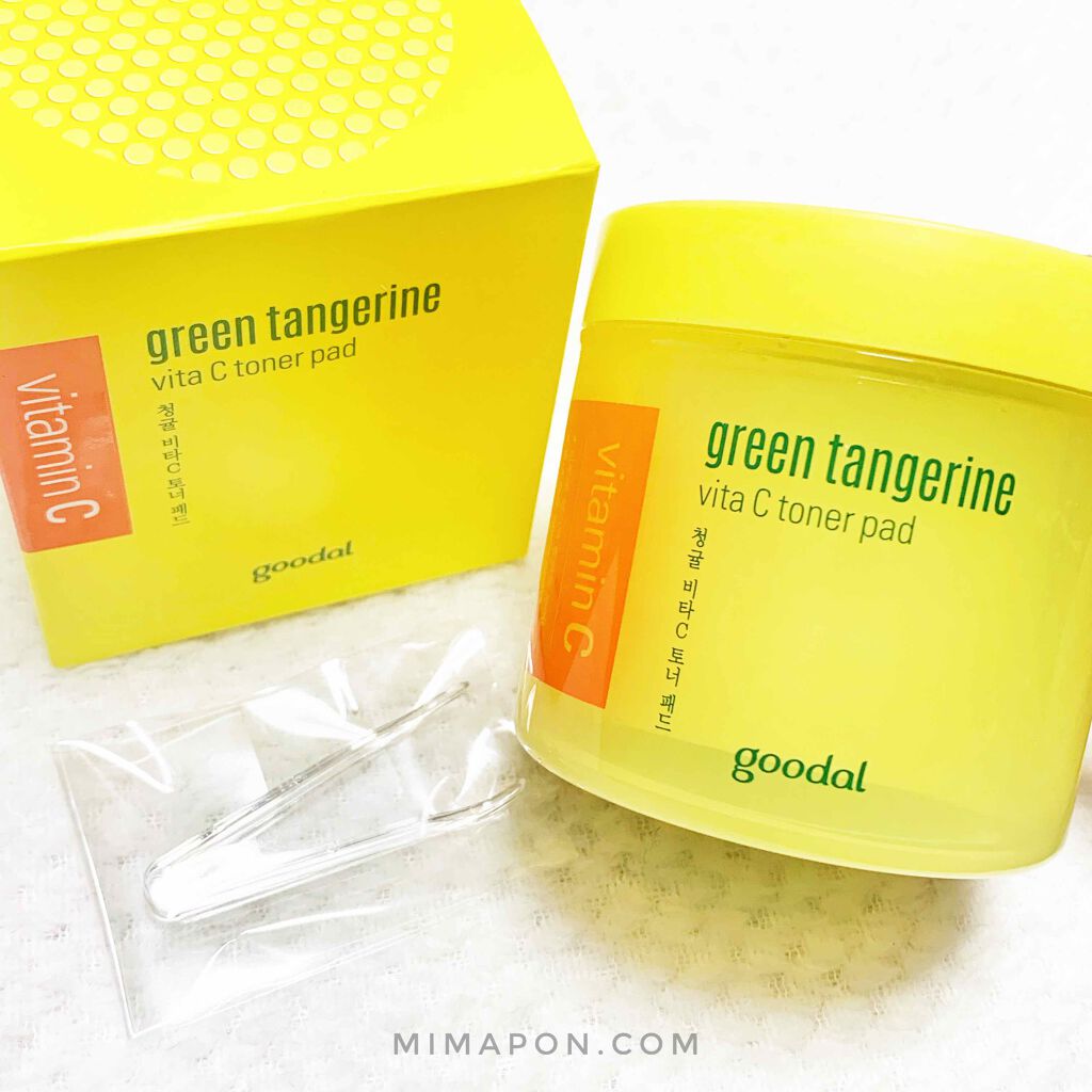 グリーンタンジェリン ビタCダークスポットケアパッド/goodal/トナーパッドを使ったクチコミ（3枚目）