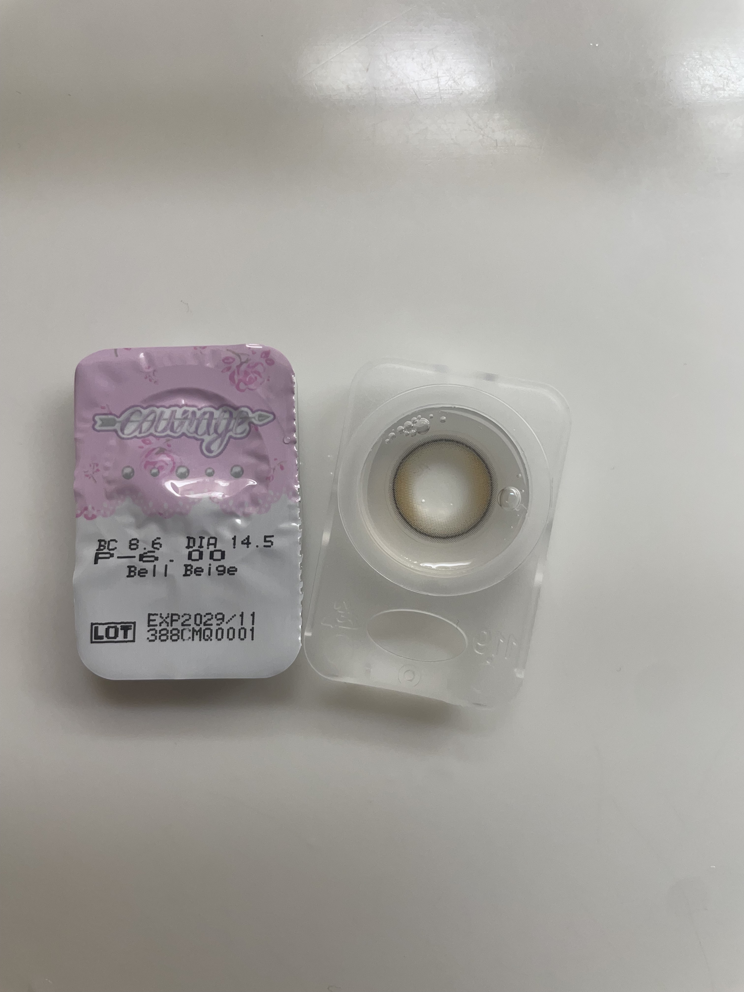 courage 1day Bell Beige-ベル ベージュ-/courage/ワンデー（１DAY）カラコンを使ったクチコミ（1枚目）