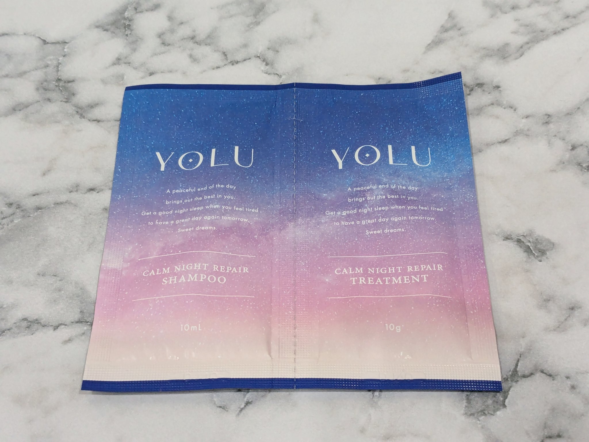 カームナイトリペアシャンプー／トリートメント 詰替えトリートメント/YOLU/市販シャンプーを使ったクチコミ（1枚目）