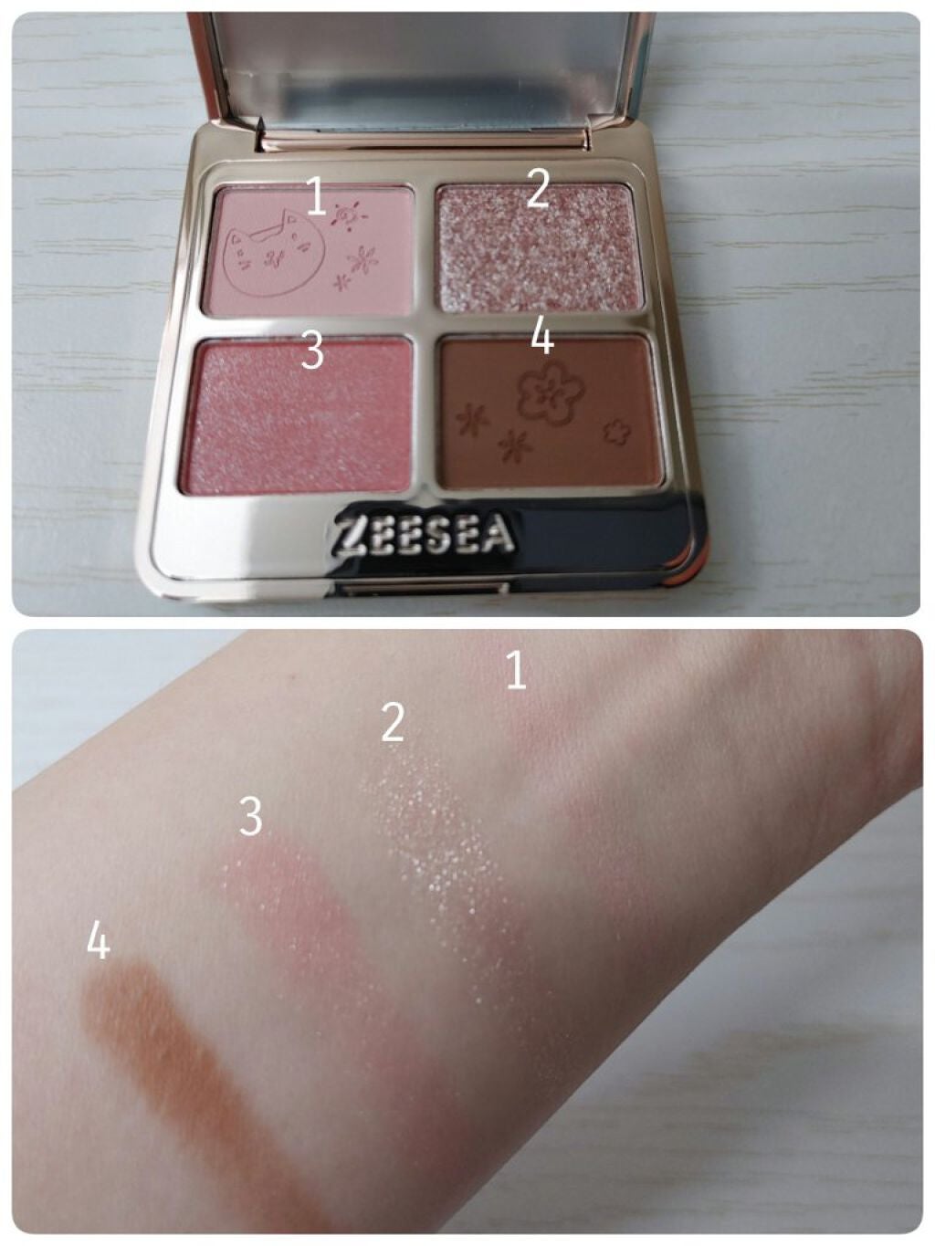 アニマルアイシャドウ(4シェード)/ZEESEA/アイシャドウパレットを使ったクチコミ(5枚目)