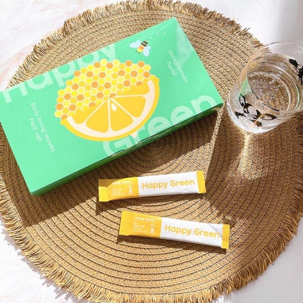 グリーン ファイバー ハニーレモン/Happy Green/ドリンクを使ったクチコミ(1枚目)