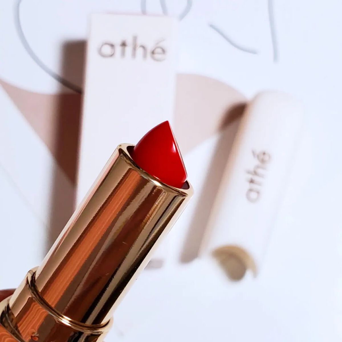 オーセンティック リップ バーム 04 ブレイブ /athé/口紅を使ったクチコミ（3枚目）
