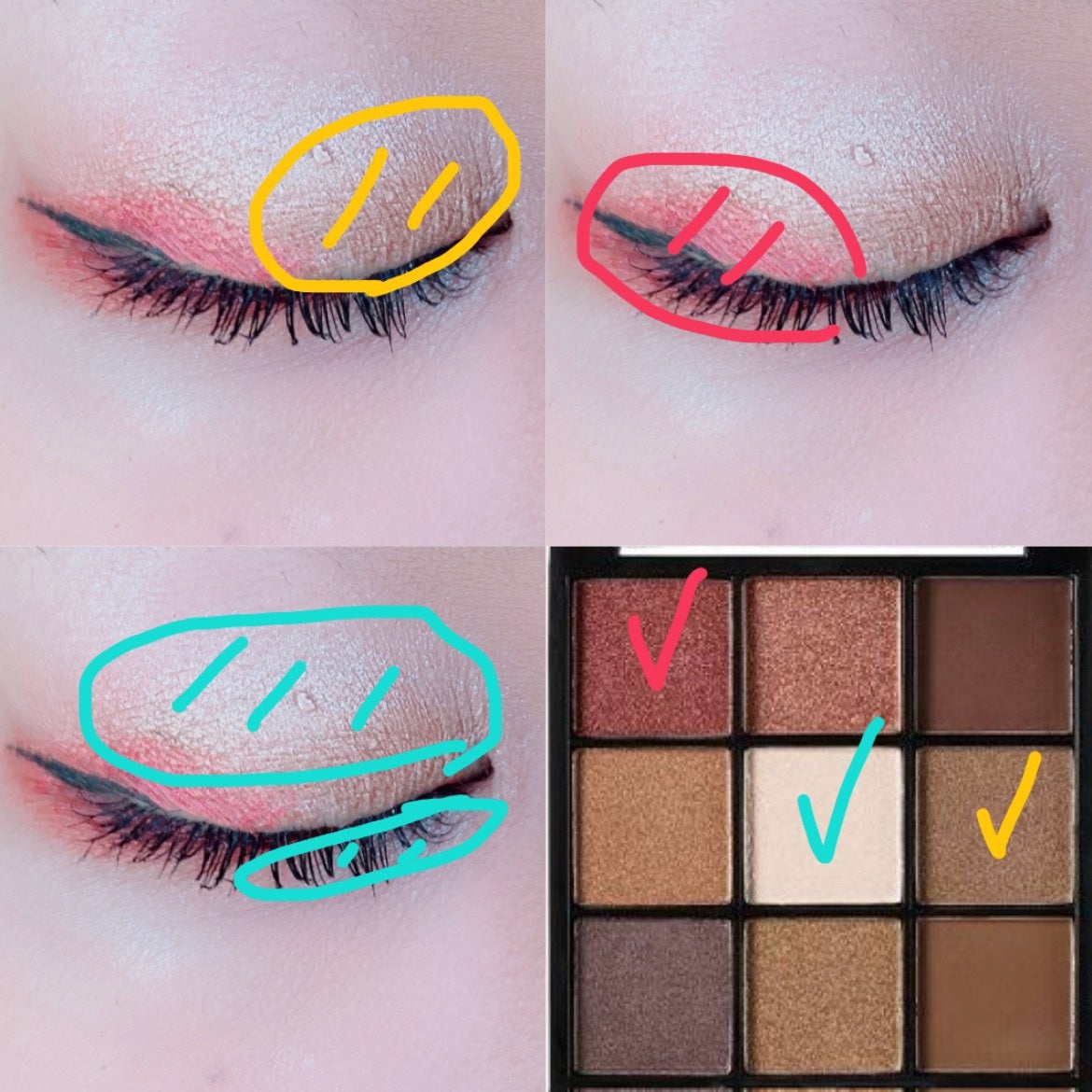UR GLAM BLOOMING EYE COLOR PALETTE/U R GLAM/アイシャドウパレットを使ったクチコミ(2枚目)