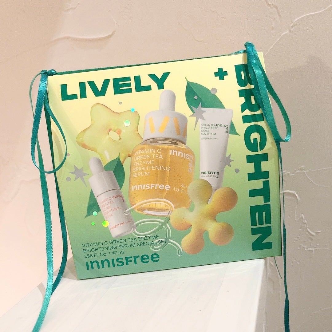 【LIVELY】ホリデービタC グリーンティーエンザイムブライトセラムスペシャルセット/innisfree/スキンケアキットを使ったクチコミ(3枚目)