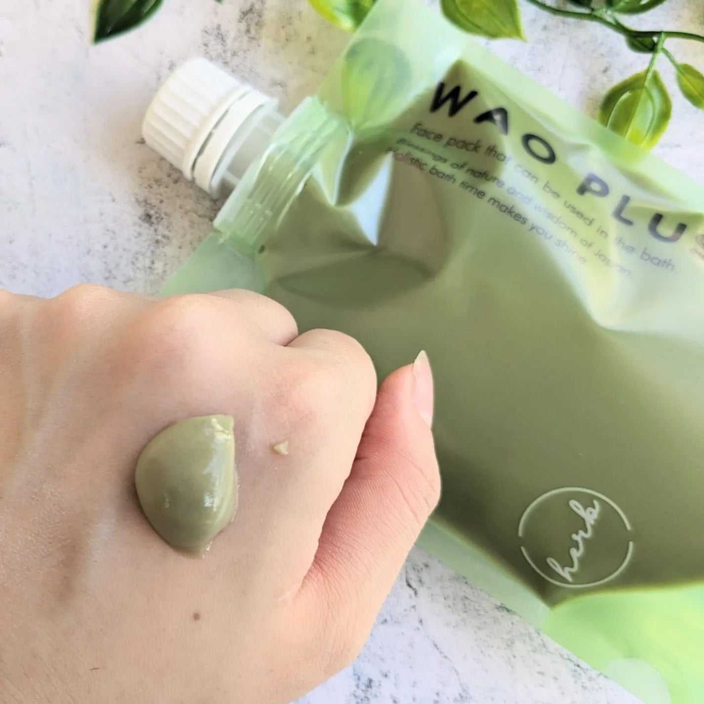 skinmarche WAOPLUS ハートリーフマグワートブースターマスク/ブレーンコスモス/洗い流すパック・マスクを使ったクチコミ(2枚目)