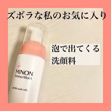 ◎ズボラな私のお気に入り洗顔料

ズボラなのでスキンケアになるべく時間をかけたくないんです。

そんな私が気に入ってるのが、ミノンのアミノモイスト ジェントルウォッシュ ホイップ！


これは泡がそのま