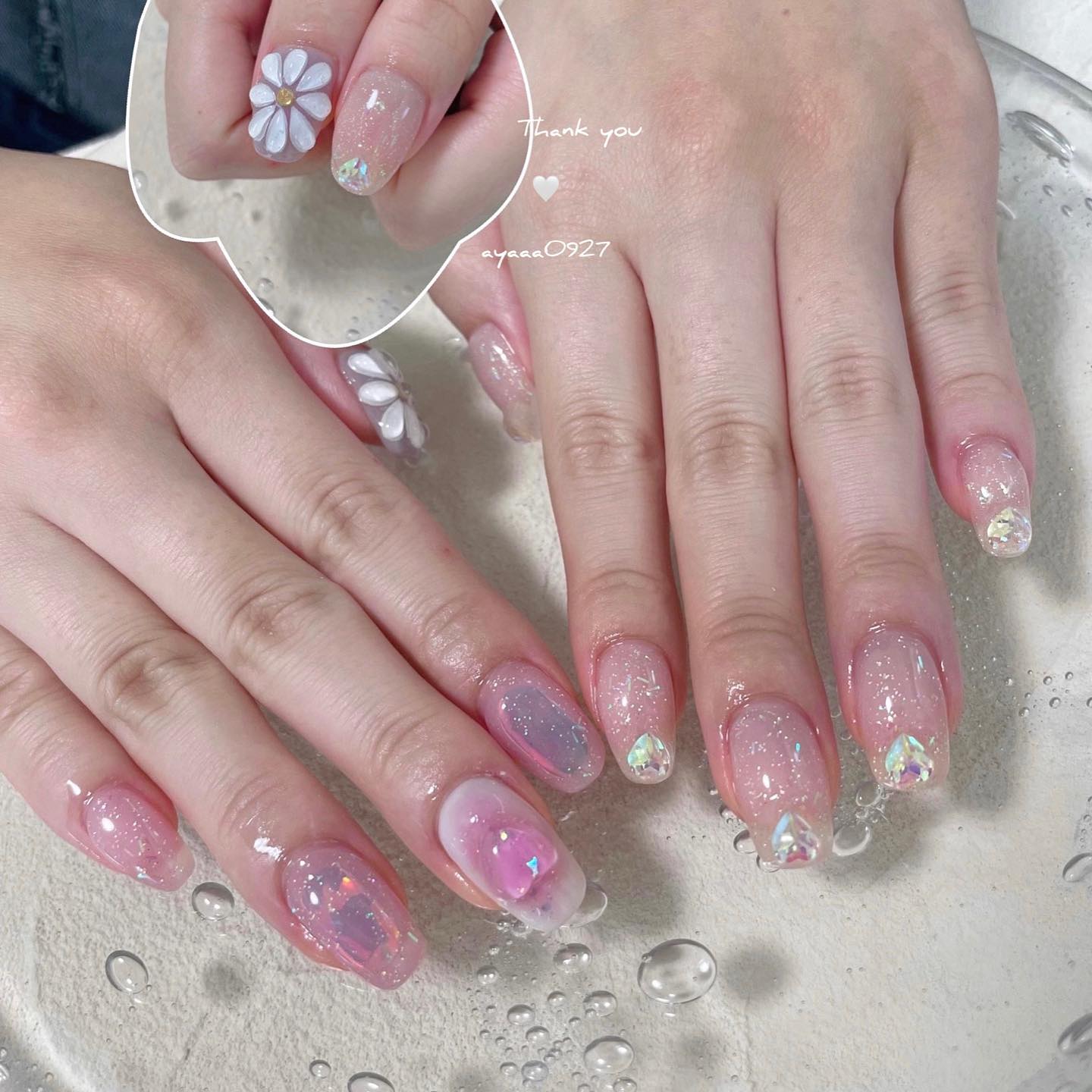 #うるうるネイル,#ぷくぷくネイル,#ニュアンスネイル,#ちゅるんネイル,#チークネイルのネイルデザイン